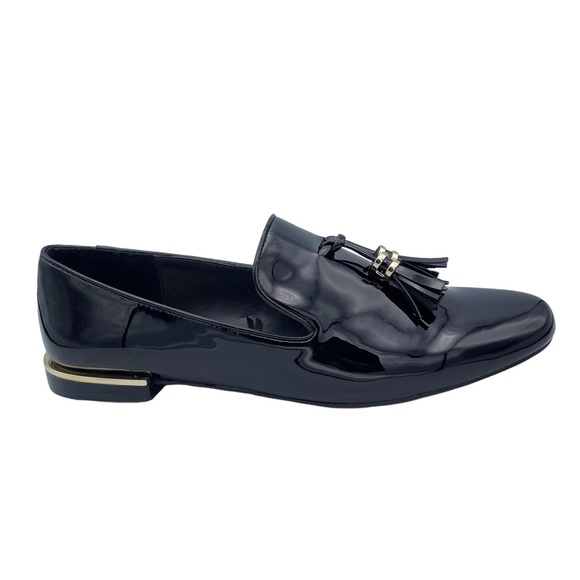 ZARA | Tasseled Black Patent Leather Style Loafer Flats | Size US 6.5 / EUR 37 - Picture 8 of 13